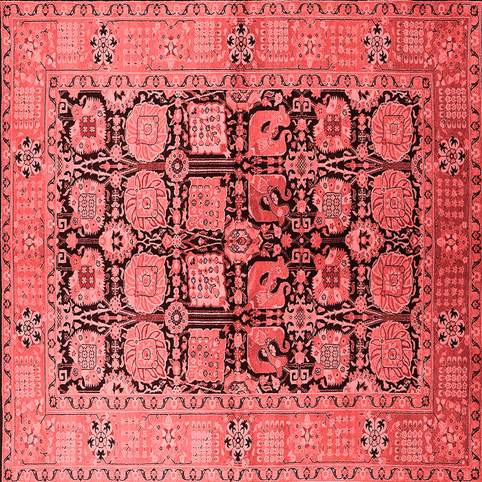 Machine Washable Oriental Red Industrial Rug, wshurb3154red