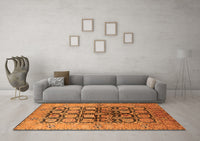 Machine Washable Oriental Orange Industrial Rug, wshurb3154org