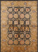 Mid-Century Modern Red Brown Oriental Rug, urb3154