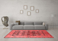 Machine Washable Oriental Red Industrial Rug, wshurb3154red