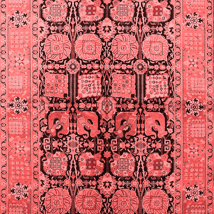 Machine Washable Oriental Red Industrial Rug, wshurb3154red