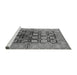 Sideview of Machine Washable Oriental Gray Industrial Rug, wshurb3154gry