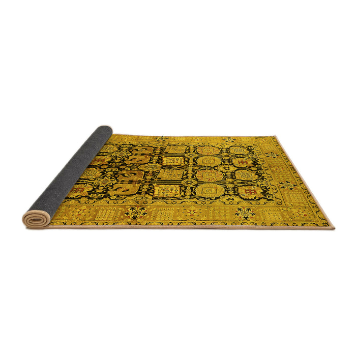 Sideview of Oriental Yellow Industrial Rug, urb3154yw