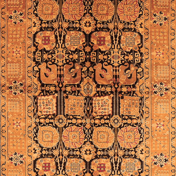 Machine Washable Oriental Orange Industrial Area Rugs, wshurb3154org