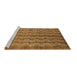 Sideview of Machine Washable Oriental Brown Industrial Rug, wshurb3155brn