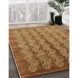Machine Washable Industrial Modern Mahogany Brown Rug in a Family Room, wshurb3155