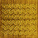 Square Machine Washable Oriental Yellow Industrial Rug, wshurb3155yw