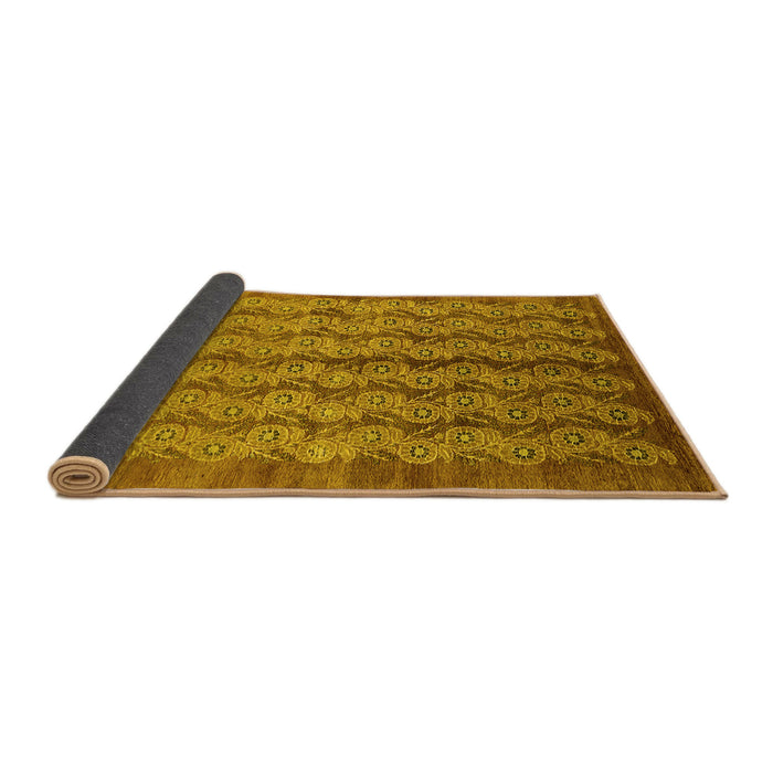 Sideview of Oriental Yellow Industrial Rug, urb3155yw