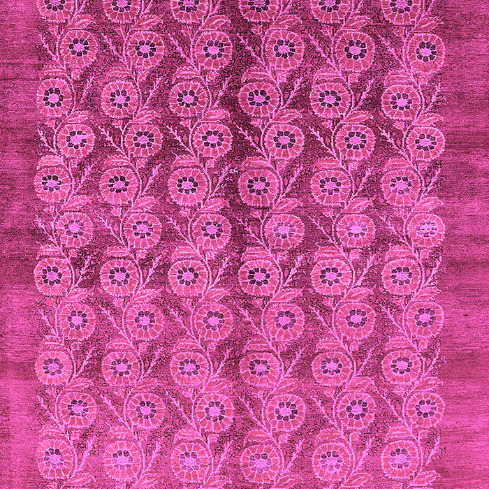 Machine Washable Oriental Pink Industrial Rug, wshurb3155pnk