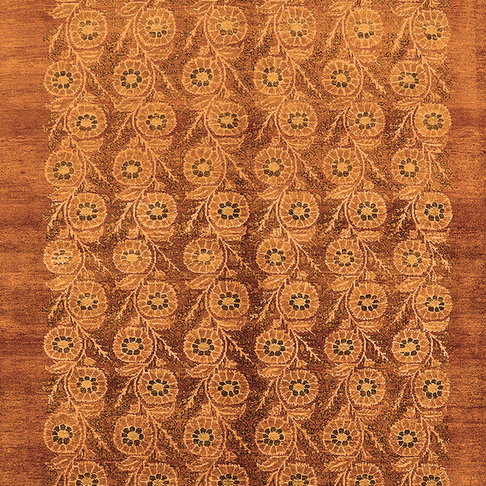 Machine Washable Oriental Orange Industrial Area Rugs, wshurb3155org