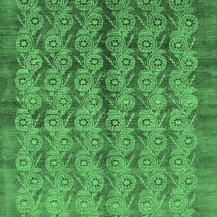 Oriental Emerald Green Industrial Rug, urb3155emgrn