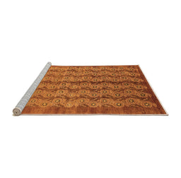 Sideview of Machine Washable Oriental Orange Industrial Area Rugs, wshurb3155org