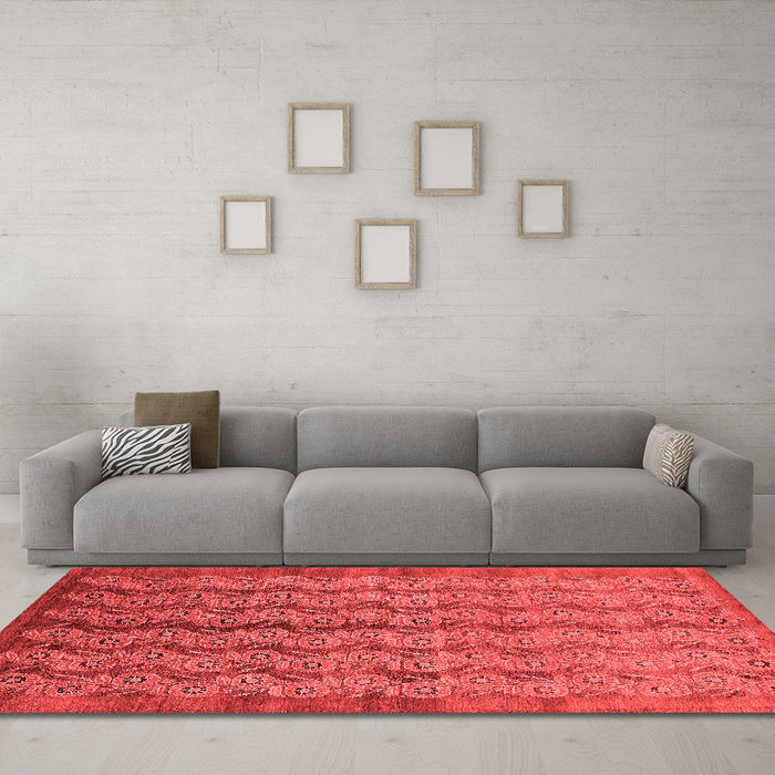 Industrial Red Washable Rugs