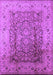 Machine Washable Oriental Purple Industrial Area Rugs, wshurb3156pur