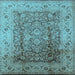 Square Oriental Light Blue Industrial Rug, urb3156lblu