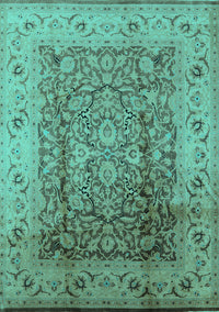 Oriental Turquoise Industrial Rug, urb3156turq