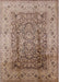 Mid-Century Modern Sienna Brown Oriental Rug, urb3156