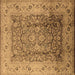 Square Oriental Brown Industrial Rug, urb3156brn