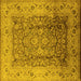 Square Oriental Yellow Industrial Rug, urb3156yw