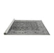 Sideview of Machine Washable Oriental Gray Industrial Rug, wshurb3156gry