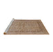 Sideview of Machine Washable Industrial Modern Light Copper Gold Rug, wshurb3157