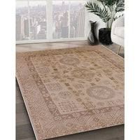 Mid-Century Modern Light Copper Gold Oriental Rug, urb3157