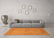 Machine Washable Oriental Orange Industrial Area Rugs in a Living Room, wshurb3157org