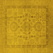 Square Oriental Yellow Industrial Rug, urb3157yw