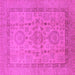 Square Oriental Pink Industrial Rug, urb3157pnk