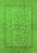 Machine Washable Oriental Green Industrial Area Rugs, wshurb3157grn