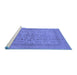 Sideview of Machine Washable Oriental Blue Industrial Rug, wshurb3157blu