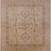 Square Machine Washable Industrial Modern Light Copper Gold Rug, wshurb3157