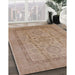 Machine Washable Industrial Modern Light Copper Gold Rug in a Family Room, wshurb3157