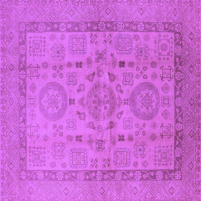 Square Oriental Purple Industrial Rug, urb3157pur
