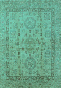 Oriental Turquoise Industrial Rug, urb3157turq