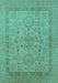 Oriental Turquoise Industrial Rug, urb3157turq