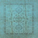 Square Oriental Light Blue Industrial Rug, urb3157lblu