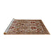 Sideview of Machine Washable Industrial Modern Chestnut Red Rug, wshurb3158