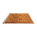 Sideview of Machine Washable Oriental Orange Industrial Area Rugs, wshurb3158org