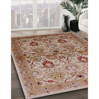 Mid-Century Modern Chestnut Red Oriental Rug, urb3158