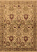 Machine Washable Oriental Brown Industrial Rug, wshurb3158brn