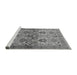 Sideview of Machine Washable Oriental Gray Industrial Rug, wshurb3158gry