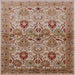 Square Mid-Century Modern Chestnut Red Oriental Rug, urb3158