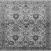 Square Machine Washable Oriental Gray Industrial Rug, wshurb3158gry