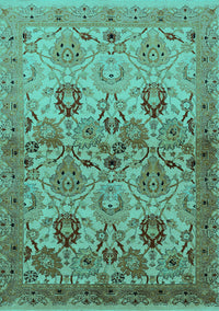 Oriental Turquoise Industrial Rug, urb3158turq