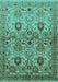 Oriental Turquoise Industrial Rug, urb3158turq