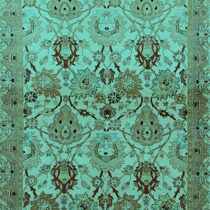 Oriental Turquoise Industrial Rug, urb3158turq