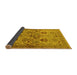 Sideview of Oriental Yellow Industrial Rug, urb3158yw