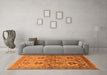 Machine Washable Oriental Orange Industrial Area Rugs in a Living Room, wshurb3158org