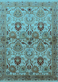 Oriental Light Blue Industrial Rug, urb3158lblu